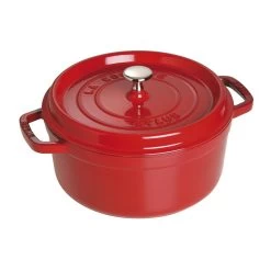Staub 4-Quart Round Cocotte - Cherry