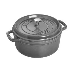 Staub 4-Quart Round Cocotte - Graphite Gray