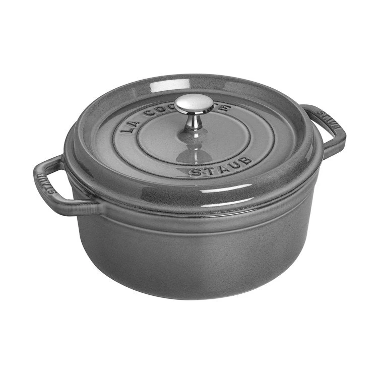 Staub 4-Quart Round Cocotte - Graphite Gray 3 Staub 4-Quart Round Cocotte - Graphite Gray