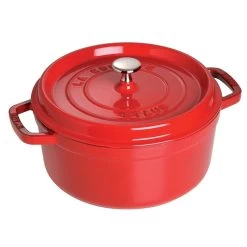 Staub 5.5-Quart Round Cocotte - Cherry