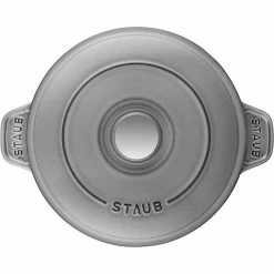 Staub 24 Oz Round Covered Braiser | Graphite Grey -Staub Shop 872078003746 4