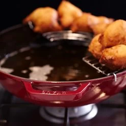 Staub 4.5 Qt. Perfect Frying Pan | Grenadine -Staub Shop 872078015664 5 ls