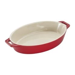 Staub 9" Ceramic Oval Baking Dish - Cherry