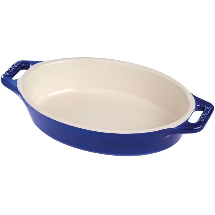 Staub 11" Ceramic Oval Baking Dish - Dark Blue 3 Staub 11" Ceramic Oval Baking Dish - Dark Blue