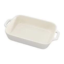 Staub 6" X 7.5" Ceramic Rectangular Baking Dish - Rustic Ivory