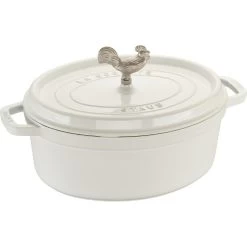 Staub 5.75-Quart Coq Au Vin Cocotte - White