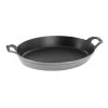 Staub 11.2" X 14.5" Cast Iron Oval Baking Dish - Graphite Gray