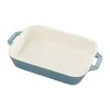 Staub 6" X 7.5" Ceramic Rectangular Baking Dish - Rustic Turquoise -Staub Shop 997944