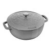 Staub 3.75-Quart Essential French Oven With Lily Lid - Graphite Gray 2 Staub 3.75-Quart Essential French Oven With Lily Lid - Graphite Gray -Staub Shop 997985