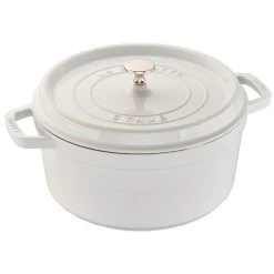 Staub 7-Quart Round Cocotte - White