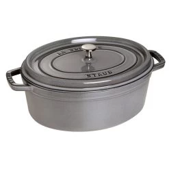 Staub 1-Quart Oval Cocotte - Graphite Gray