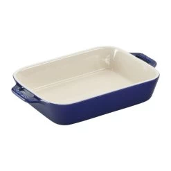 Staub 6" X 7.5" Ceramic Rectangular Baking Dish - Dark Blue