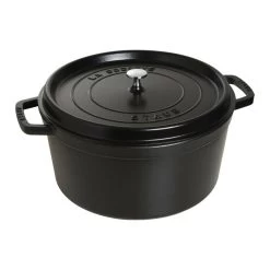 Staub 13.25-Quart Round Cocotte - Black