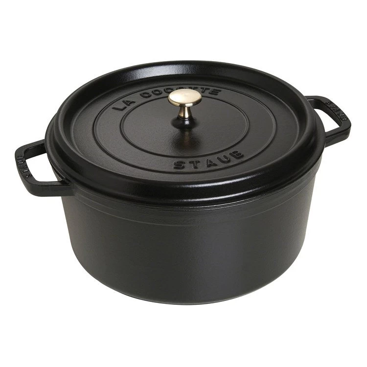 Staub 9-Quart Round Cocotte - Black 3 Staub 9-Quart Round Cocotte - Black