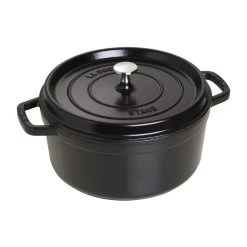 Staub 5.5-Quart Round Cocotte - Black