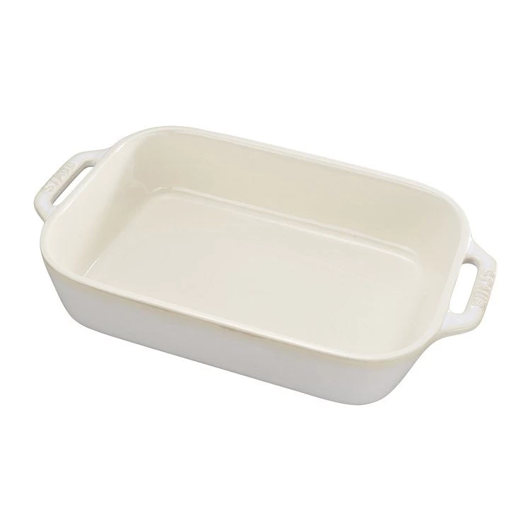 Staub 7.5" X 10.5" Ceramic Rectangular Baking Dish - Rustic Ivory 3 Staub 7.5" X 10.5" Ceramic Rectangular Baking Dish - Rustic Ivory