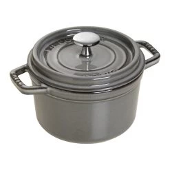 Staub 0.85-Quart Round Cocotte - Graphite Gray