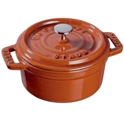 Staub 0.25-Quart Mini Round Cocotte - Burnt Orange