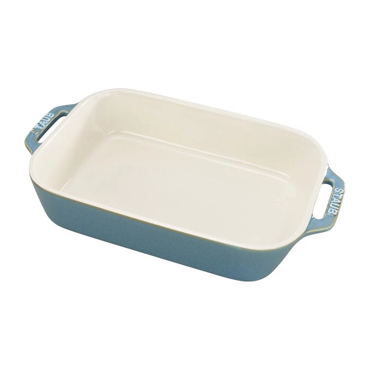 Staub 7.5" X 10.5" Ceramic Rectangular Baking Dish - Rustic Turquoise 3 Staub 7.5" X 10.5" Ceramic Rectangular Baking Dish - Rustic Turquoise
