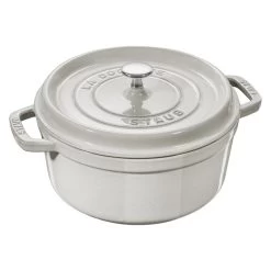 Staub 7-Quart Round Cocotte - White Truffle