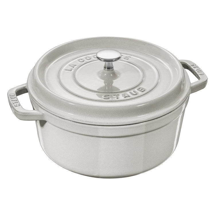 Staub 7-Quart Round Cocotte - White Truffle 3 Staub 7-Quart Round Cocotte - White Truffle