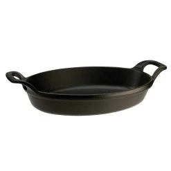 Staub 8" X 11" Cast Iron Oval Baking Dish - Black