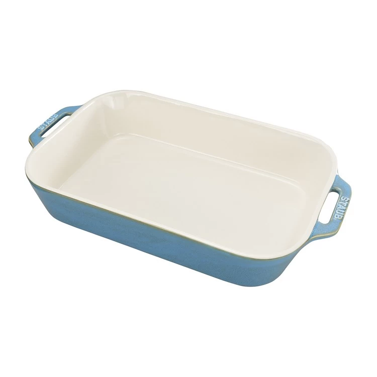 Staub 9" X 13" Ceramic Rectangular Baking Dish - Rustic Turquoise 3 Staub 9" X 13" Ceramic Rectangular Baking Dish - Rustic Turquoise