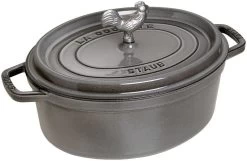 Staub 5.75 Qt. Oval Coq Au Vin Cocotte/Dutch Oven | Graphite Grey
