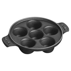 Staub 5.75" Escargot Dish With 6 Holes | Matte Black