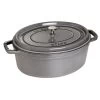 Staub 1 Qt. Oval Cocotte/Dutch Oven | Graphite Grey