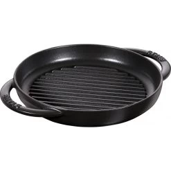 Pan Staub Cast Iron Grill Round 22 Cm, Black 40511-520-0