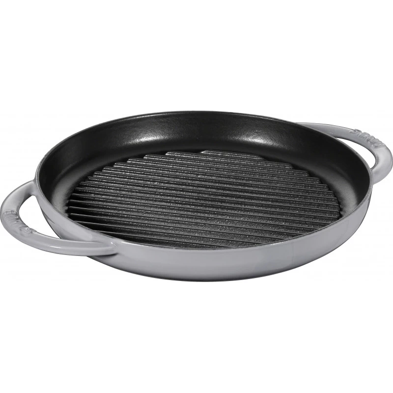 Pan Staub Cast Iron Grill Round 26 Cm, Graphite Grey 40509-522-0 3 Pan Staub Cast Iron Grill Round 26 Cm, Graphite Grey 40509-522-0
