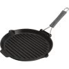 Pan Staub Cast Iron Grill Round 27 Cm, Black 40509-426-0 -Staub Shop staub cast iron grill pan round 27 cm black 40509 426 0