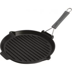 Pan Staub Cast Iron Grill Round 27 Cm, Black 40509-426-0