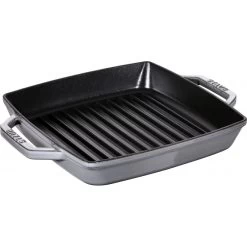 Pan Staub Cast Iron Grill Square 23 Cm, Graphite Grey 40511-729-0