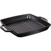 Pan Staub Cast Iron Grill Square 33 Cm, Black 40511-783-0 -Staub Shop staub cast iron grill pan square 33 cm black 40511 783 0