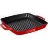 Pan Staub Cast Iron Grill Square 33 Cm, Cherry 40511-784-0 2 Pan Staub Cast Iron Grill Square 33 Cm, Cherry 40511-784-0 -Staub Shop staub cast iron grill pan square 33 cm cherry 40511 784 0