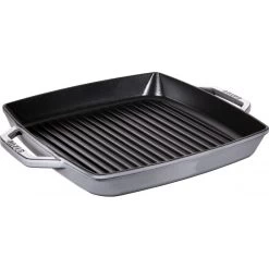 Pan Staub Cast Iron Grill Square 33 Cm, Graphite Grey 40511-785-0