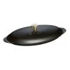Baking Dish Staub Fish Pan With Lid Oval 31 Cm, Black 40509-400-0 2 Baking Dish Staub Fish Pan With Lid Oval 31 Cm, Black 40509-400-0 -Staub Shop staub fish pan with lid oval 31 cm black 40509 400 0