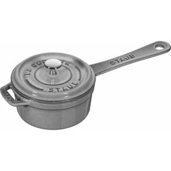 Staub La Cocotte Round Mini Saucepan 10 Cm, Graphite Grey 40509-536-0