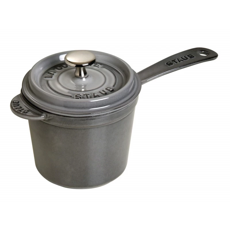 Staub La Cocotte Round Saucepan 14 Cm, Graphite Grey 40509-706-0 3 Staub La Cocotte Round Saucepan 14 Cm, Graphite Grey 40509-706-0