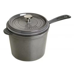 Staub La Cocotte Round Saucepan 18 Cm, Graphite Grey 40510-316-0