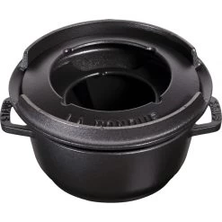 Staub Round Fondue Set 16 Cm, Black 40511-970-0 -Staub Shop staub la fondue set 1 1 l black 40511 970 0 3