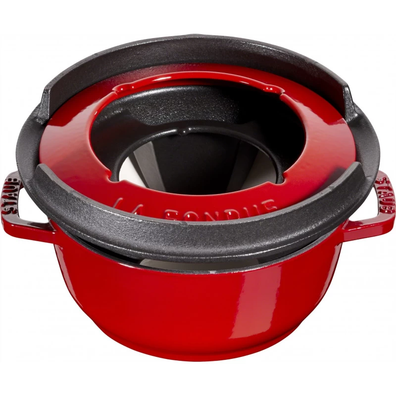 Staub Round Fondue Set 16 Cm, Cherry 40511-973-0 6 Staub Round Fondue Set 16 Cm, Cherry 40511-973-0 - Image 4