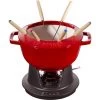 Staub Round Fondue Set 20 Cm, Cherry 40511-975-0 -Staub Shop staub la fondue set 2 3 l cherry 40511 975 0
