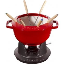 Staub Round Fondue Set 20 Cm, Cherry 40511-975-0
