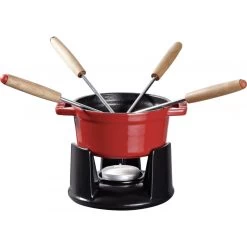 Staub Round Mini Fondue Set, Cherry 1400406