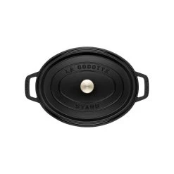 Staub Oval Cocotte 15 Cm, Black 40509-478-0 -Staub Shop staub oval cocotte 15 cm black 40509 478 0 1