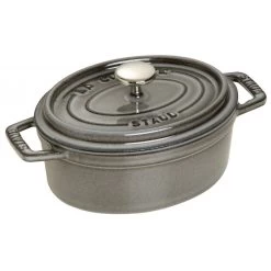 Staub Oval Cocotte 15 Cm, Graphite Grey 40509-477-0