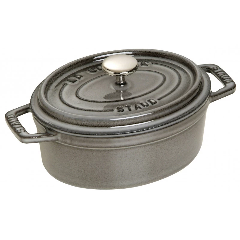 Staub Oval Cocotte 15 Cm, Graphite Grey 40509-477-0 3 Staub Oval Cocotte 15 Cm, Graphite Grey 40509-477-0